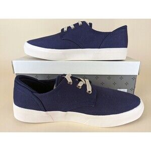 Sun + Stone Kiva Casual Sneakers Mens 9.5 M Navy Blue Lace Up Low Top Shoes NWB